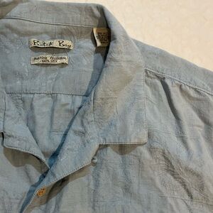 Batik Bay Button Down Short Sleeve Men’s Shirt 2XLT 100% Silk Machine Washable